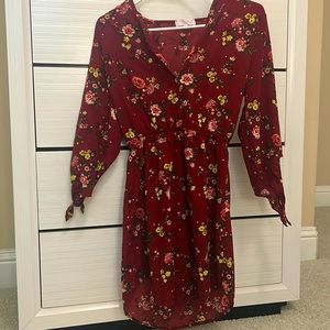 Red Floral Dress